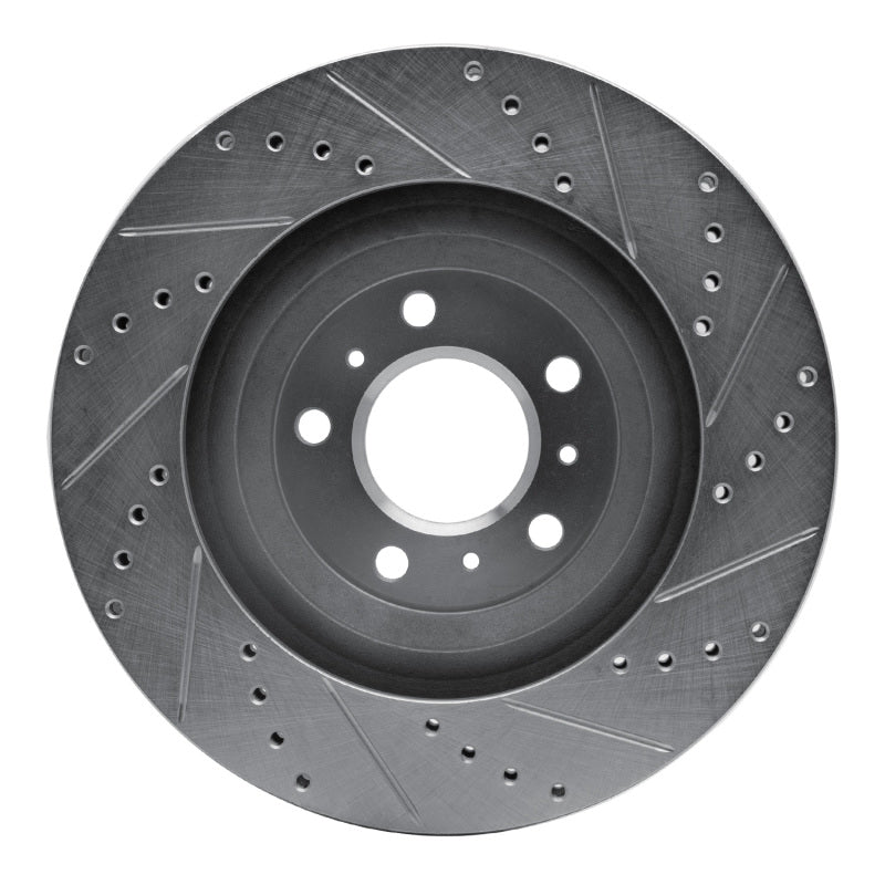 R1 Concepts R1 06-16 Buick Allure Front Left Drilled & Slotted Silver Brake Rotor