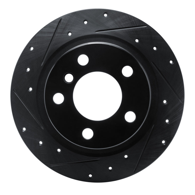 R1 Concepts R1 12-18 BMW 118i (Mexico) Rear Left Drilled & Slotted Black Brake Rotor