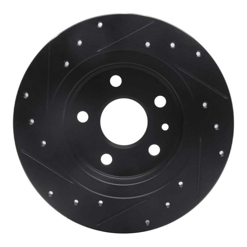 R1 Concepts R1 11-22 Buick Encore Rear Right Drilled & Slotted Black Brake Rotor