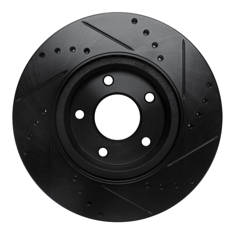 R1 Concepts R1 13-25 Nissan Altima Front Left Drilled & Slotted Black Brake Rotor
