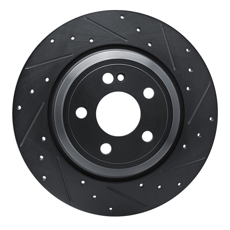 R1 Concepts R1 20-25 Mercedes-Benz GLE350 Rear Right Drilled & Slotted Black Brake Rotor