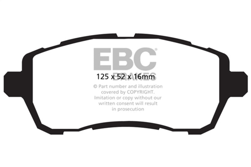 EBC 10-19 Ford Fiesta 1.6L Bluestuff Front Brake Pads