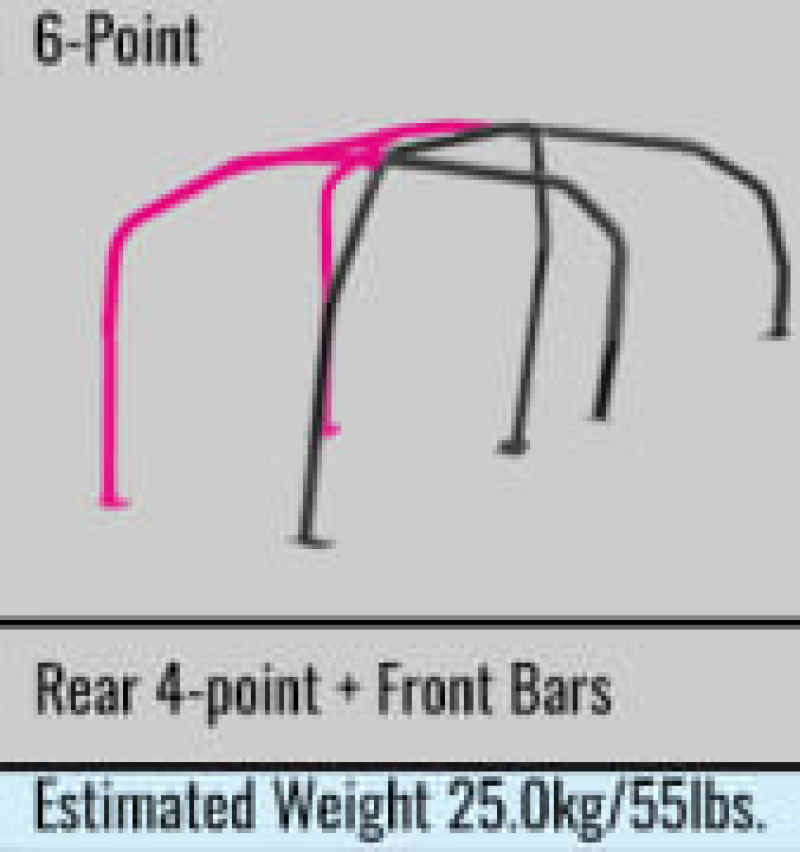 Cusco Safety21 4/5-Pssgr 6-PT BLK DASH-THROUGH Roll Cage Subaru STi GVB 11-14 (S/O/No Cancel)