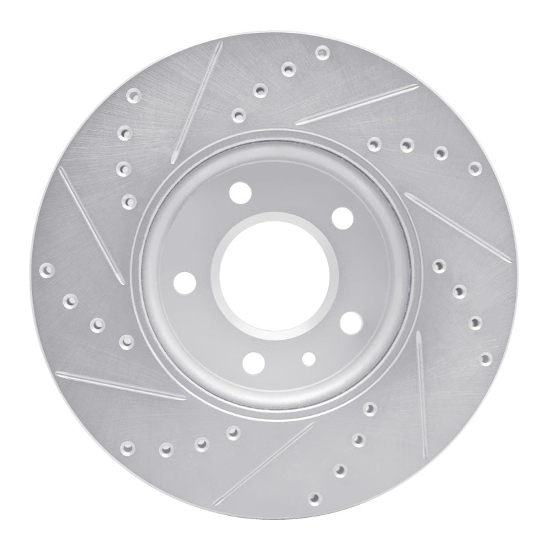 R1 Concepts R1 11-25 Buick Encore GX Front Right Drilled & Slotted Silver Brake Rotor