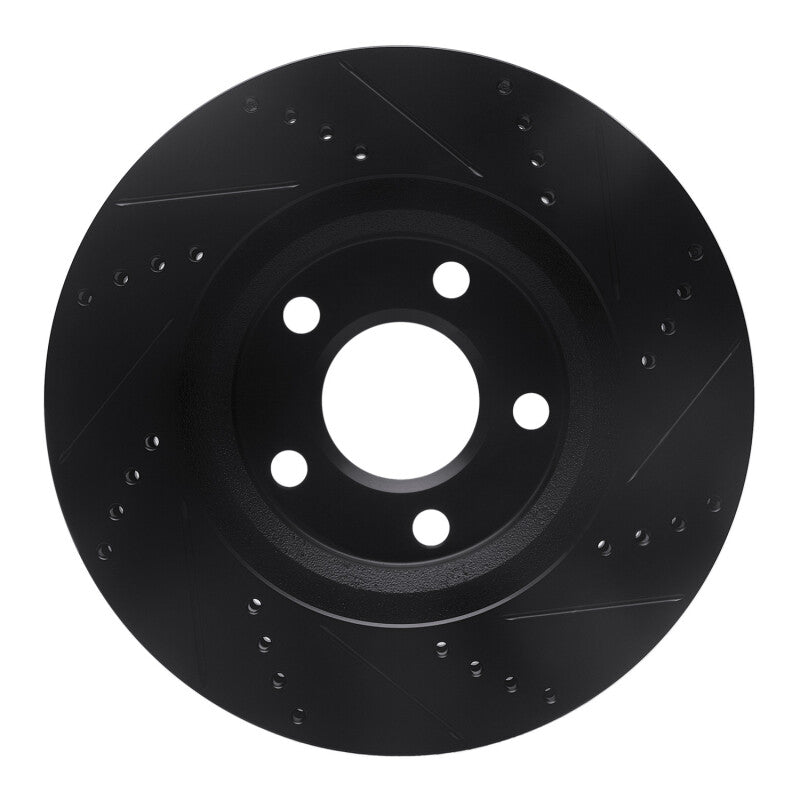 R1 Concepts R1 97-05 Buick Park Avenue Front Left Drilled & Slotted Black Brake Rotor