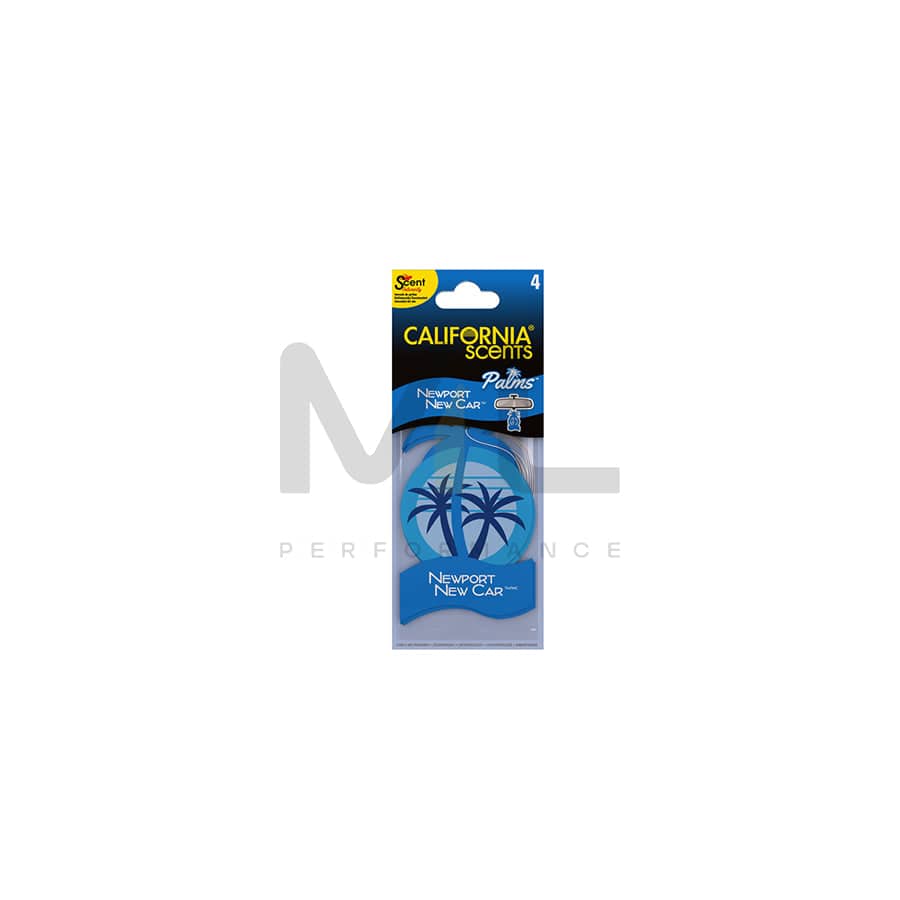 California Scents 4pcs. 2D-Palm Car Air Freshener - Newport New Car