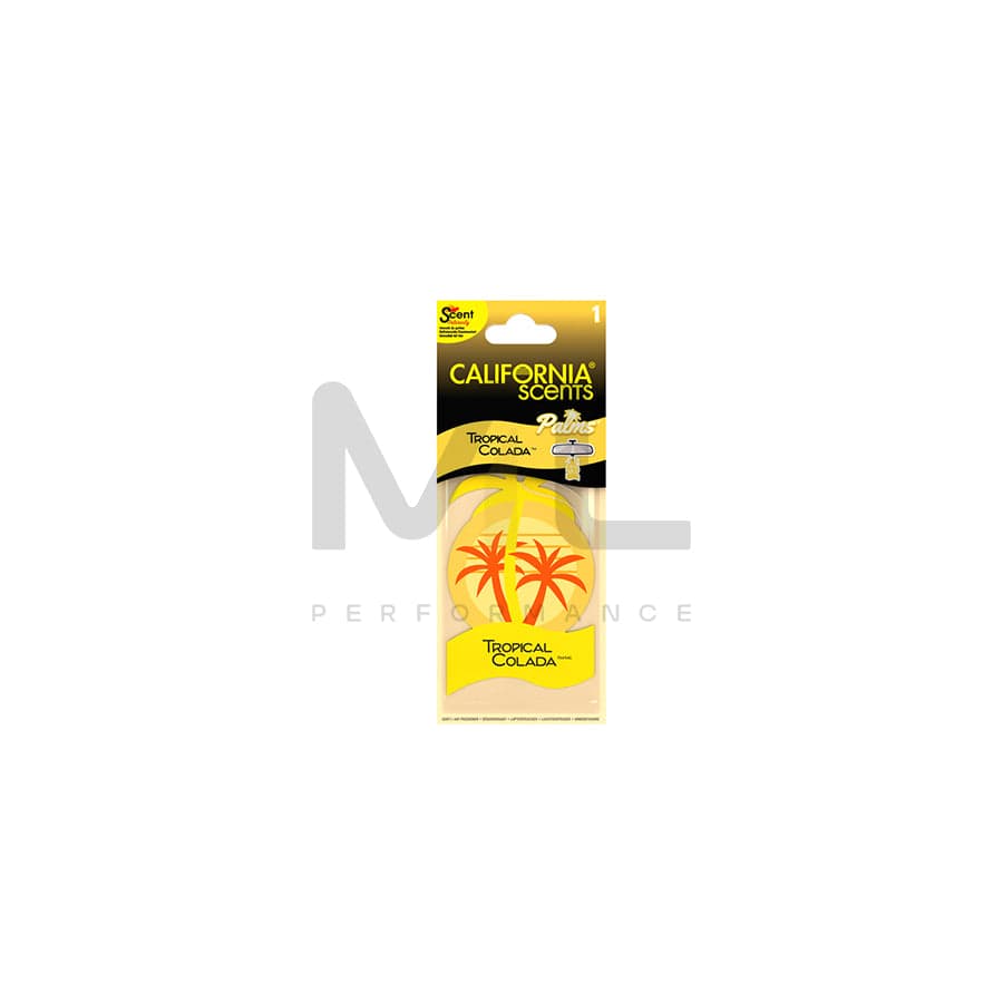 California Scents 1pc. 2D-Palm Car Air Freshener - Tropical Colada