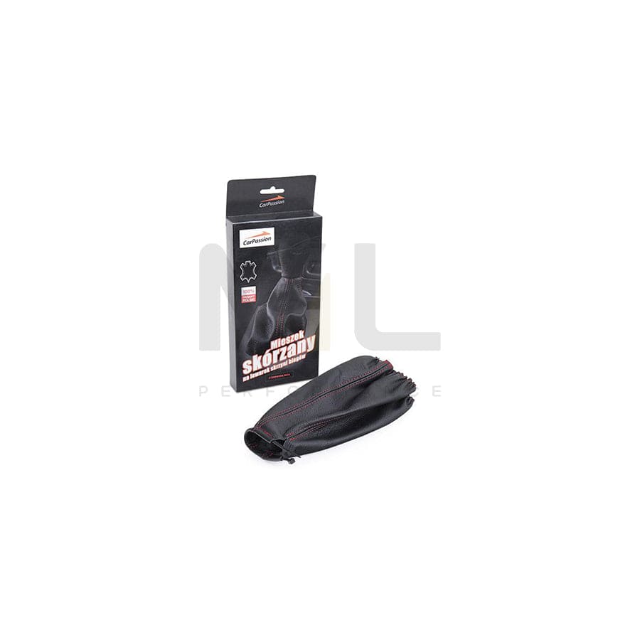 CARPASSION 10068 Gear stick gaiter Leather, Black, Universal