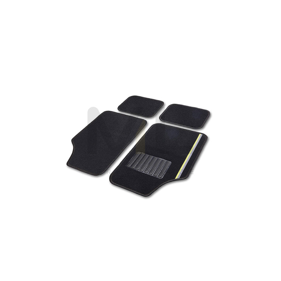CARTREND Universal fit 10602 Floor mat set Textile, Front and Rear, Quantity: 4, Black