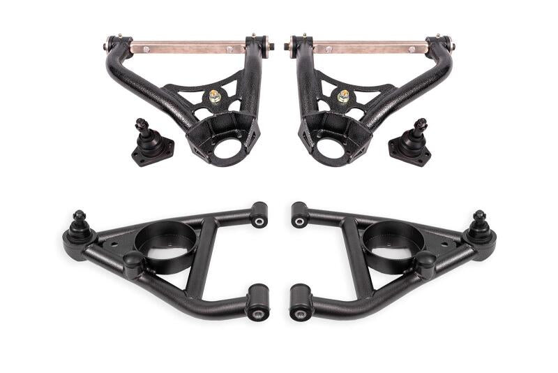 BMR Suspension BMR 67-69 GM F-Body / 68-74 X-Body Non-Adj. Upper & Lower A-Arms (Polyurethane) - Black Hammertone