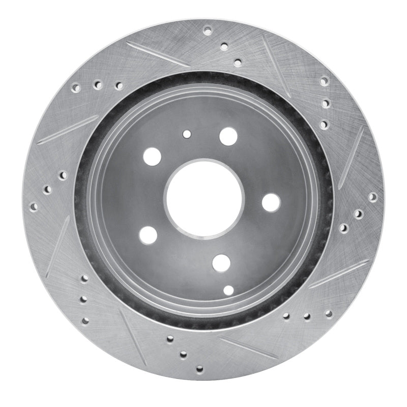 R1 Concepts R1 09-20 Chevrolet Express 4500 Rear Left Drilled & Slotted Silver Brake Rotor