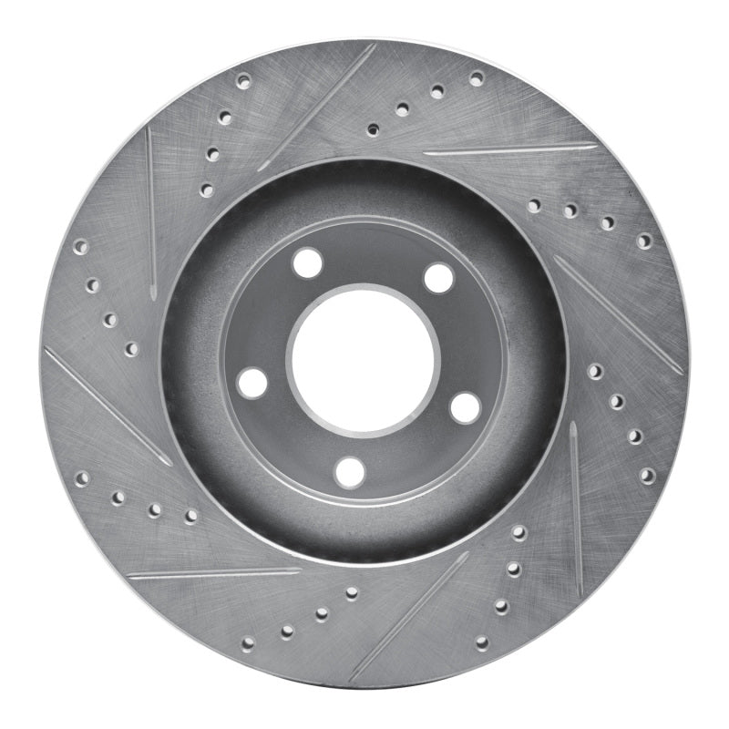 R1 Concepts R1 07-15 Ford Edge Front Right Drilled & Slotted Silver Brake Rotor