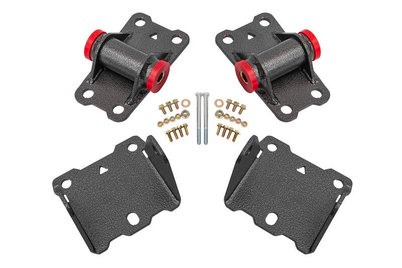 BMR Suspension BMR 78-87 G-Body Motor Mount Kit Upper & Lower Poly - Black Hammertone