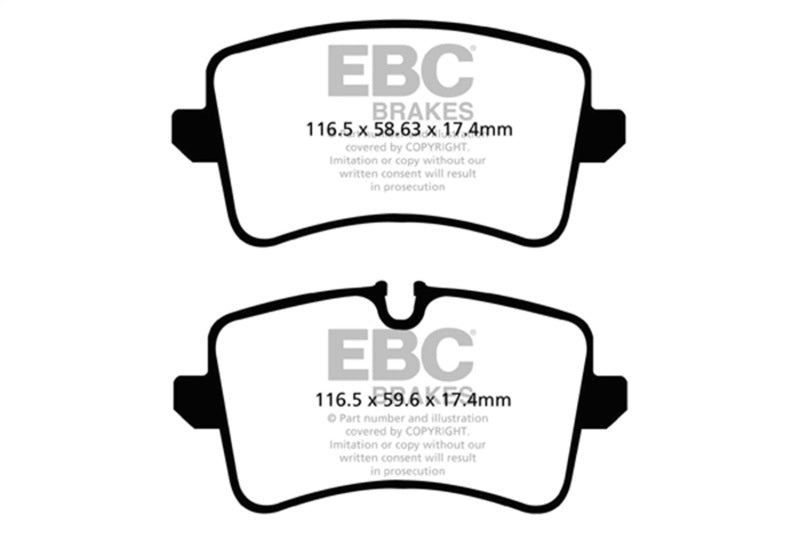 EBC 11-17 Audi A8 Quattro 6.3L Bluestuff Rear Brake Pads