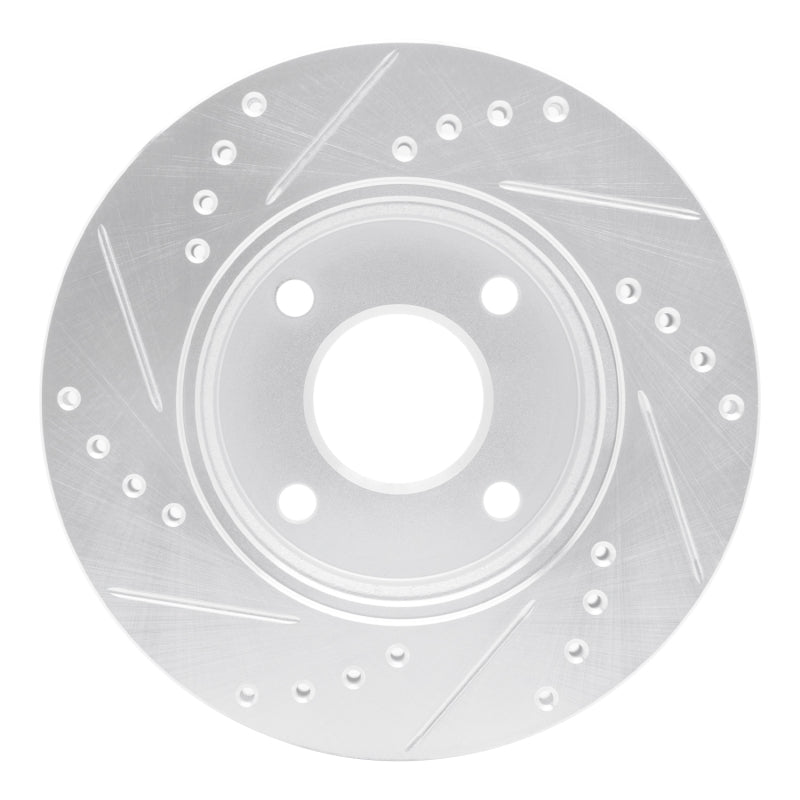 R1 Concepts R1 00-15 Ford Ecosport (Mexico) Front Right Drilled & Slotted Silver Brake Rotor