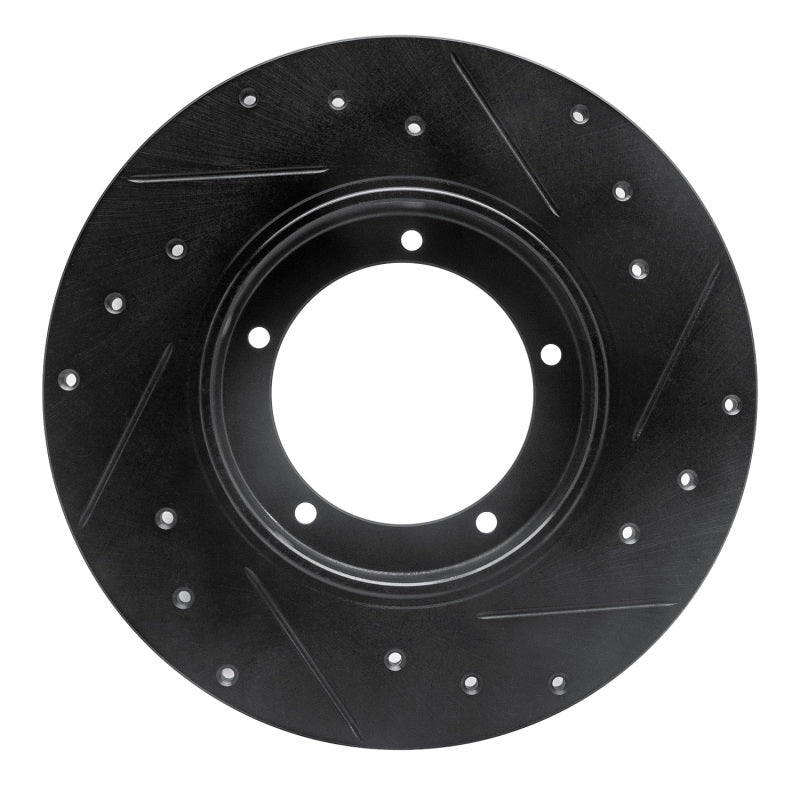 R1 Concepts R1 65-76 Porsche 911 Front Left Drilled & Slotted Black Brake Rotor