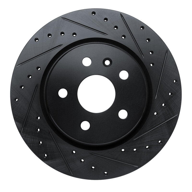 R1 Concepts R1 19-25 Buick Envision Rear Right Drilled & Slotted Black Brake Rotor