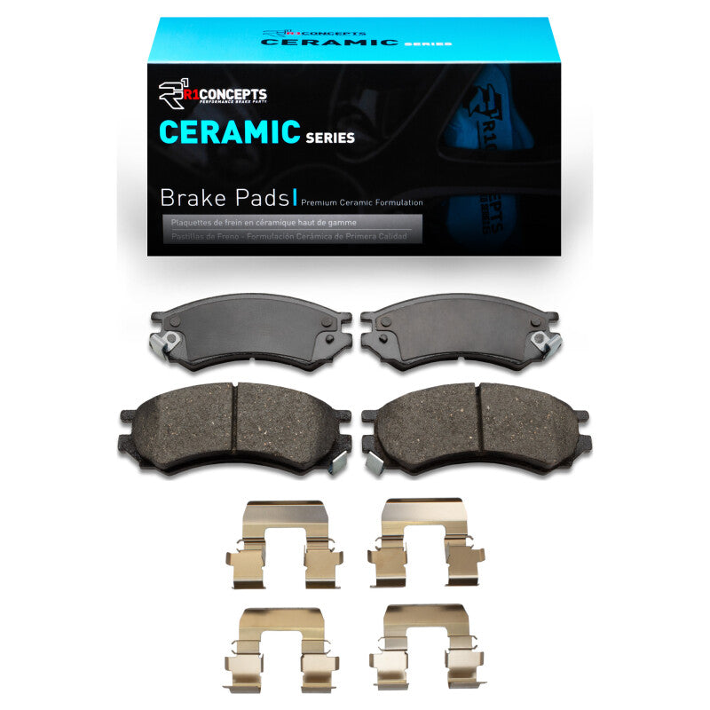R1 Concepts R1 91-02 Saturn SC1 Front Ceramic Brake Pads & Hardware Kit