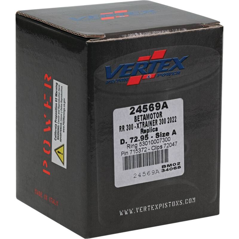 Vertex Pistons Vertex Piston 22-24 Beta RR 2T 300 300cc Cast Replica Piston Kit