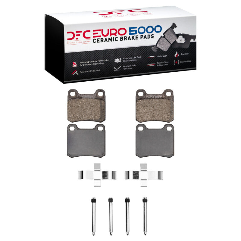 DFC 83-89 Mercedes-Benz 190E Rear Euro 5000 Ceramic Brake Pads and Hardware Kit