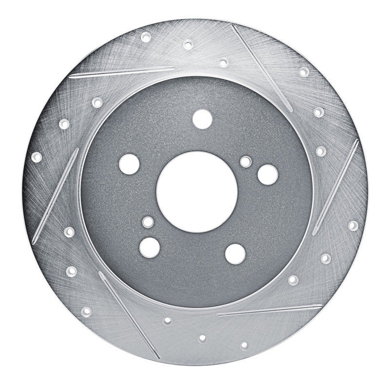 R1 Concepts R1 18-22 Toyota C-HR Rear Right Drilled & Slotted Silver Brake Rotor