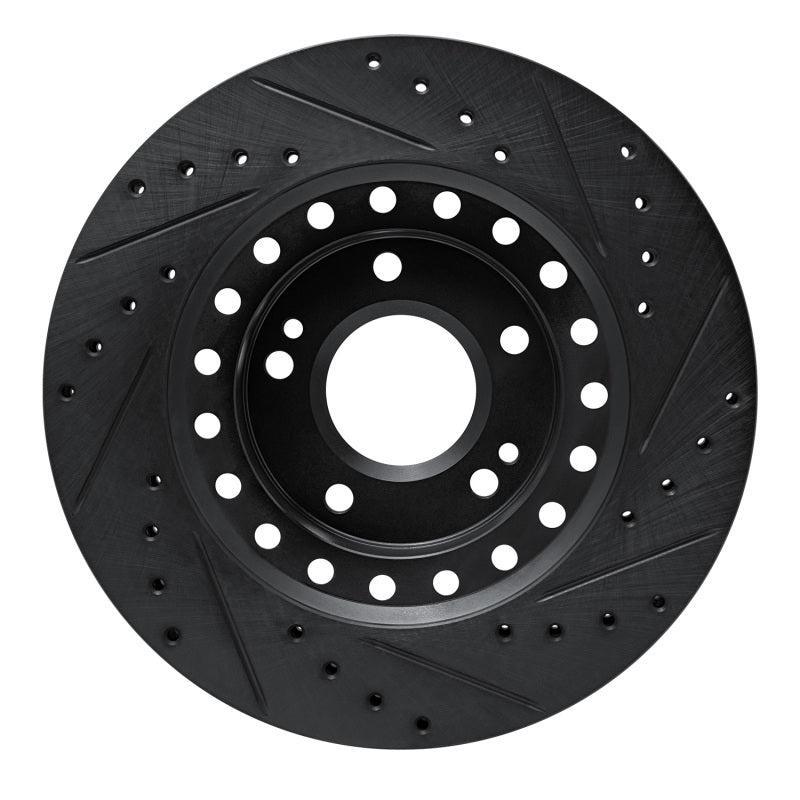 R1 Concepts R1 93-99 Dodge STEALTH Front Left Drilled & Slotted Black Brake Rotor