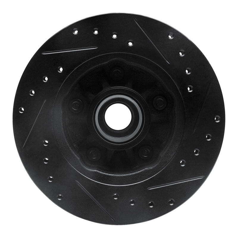 R1 Concepts R1 98-02 Ford Ranger (USA/Canada) Front Left Drilled & Slotted Black Brake Rotor