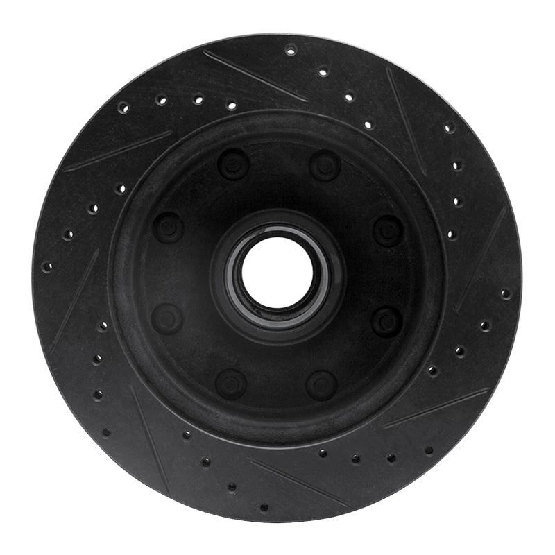 R1 Concepts R1 80-85 Ford F-250 2WD (Excl Super Duty) Front Left Drilled & Slotted Black Brake Rotor