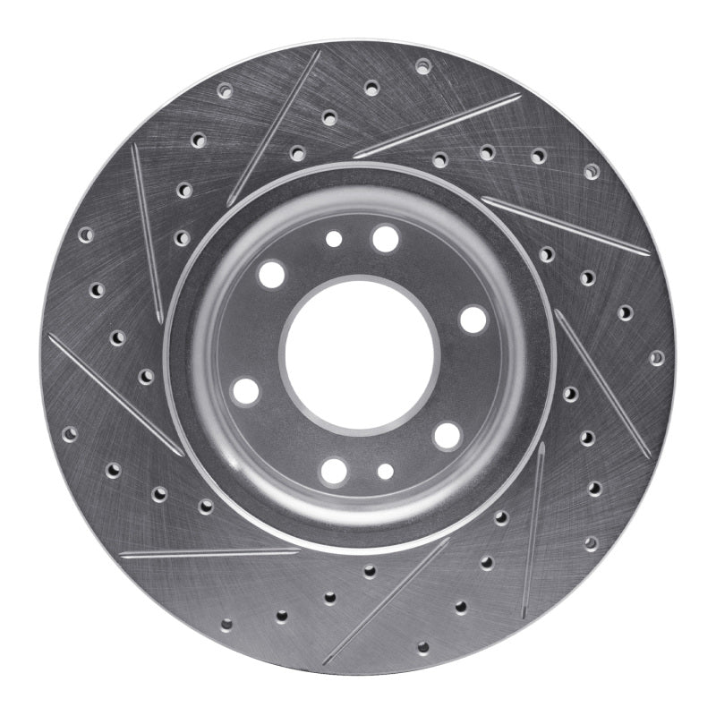 R1 Concepts R1 02-09 Buick Rainier Front Right Drilled & Slotted Silver Brake Rotor