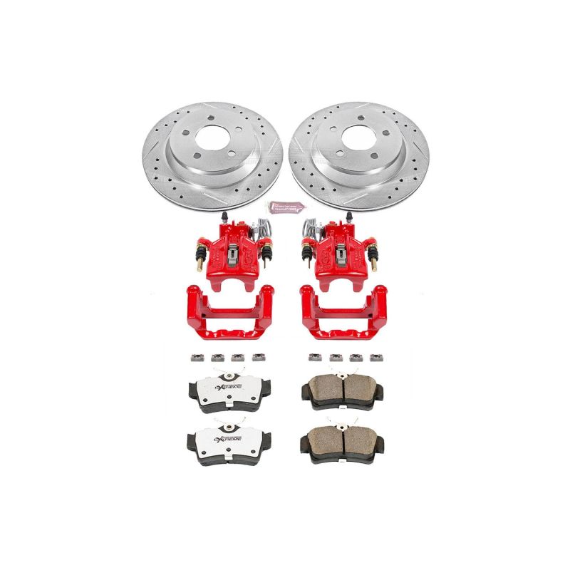 PowerStop Power Stop 94-99 Ford Mustang Rear Z26 Street Warrior Brake Kit w/Calipers