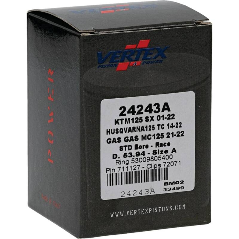 Vertex Pistons Vertex Piston 01-16 KTM 125 EXC 125cc Cast Race Piston Kit