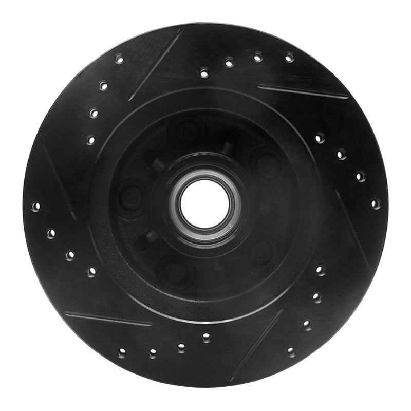 R1 Concepts R1 78-90 Buick LeSabre Front Right Drilled & Slotted Black Brake Rotor