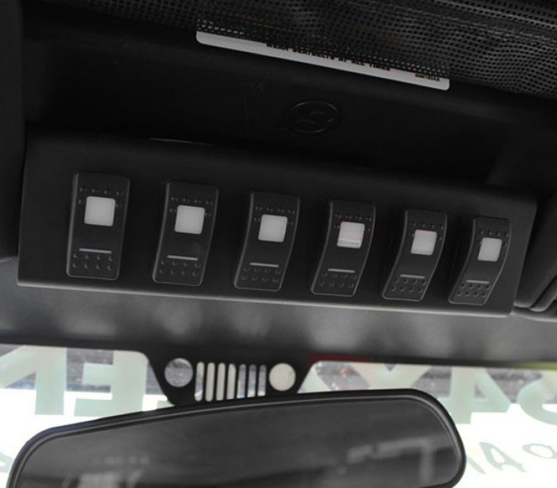 sPOD 07-08 Jeep Wrangler JK SourceLT w/Blue LED Switch Panel
