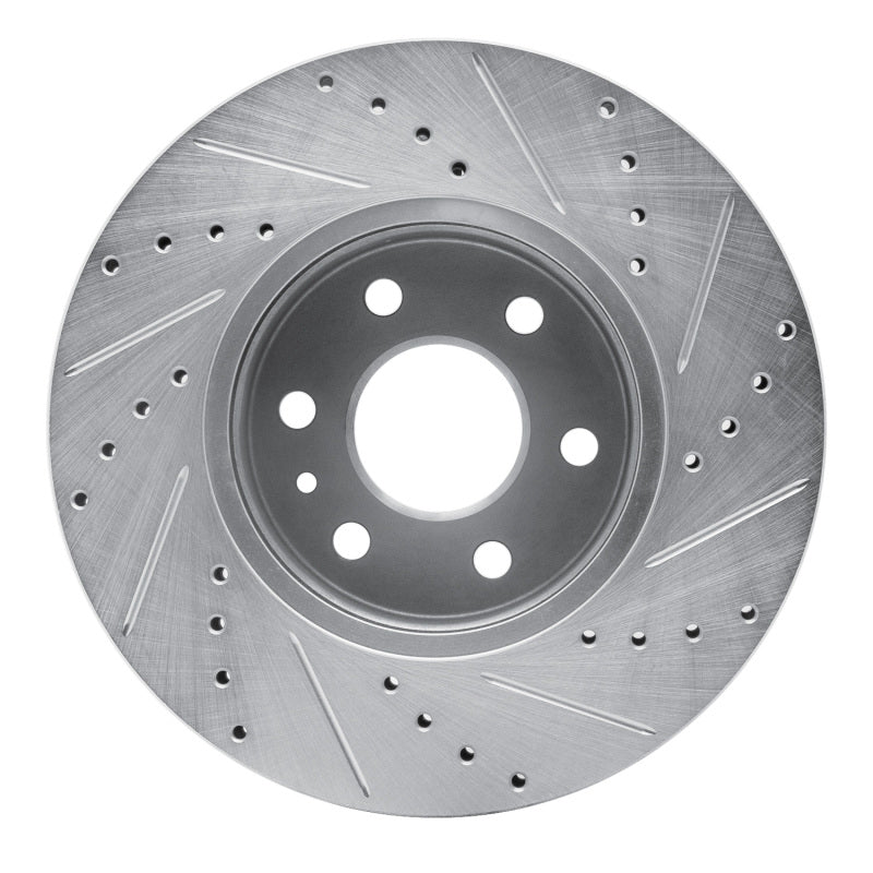 R1 Concepts R1 15-20 Chevrolet Colorado Front Left Drilled & Slotted Silver Brake Rotor
