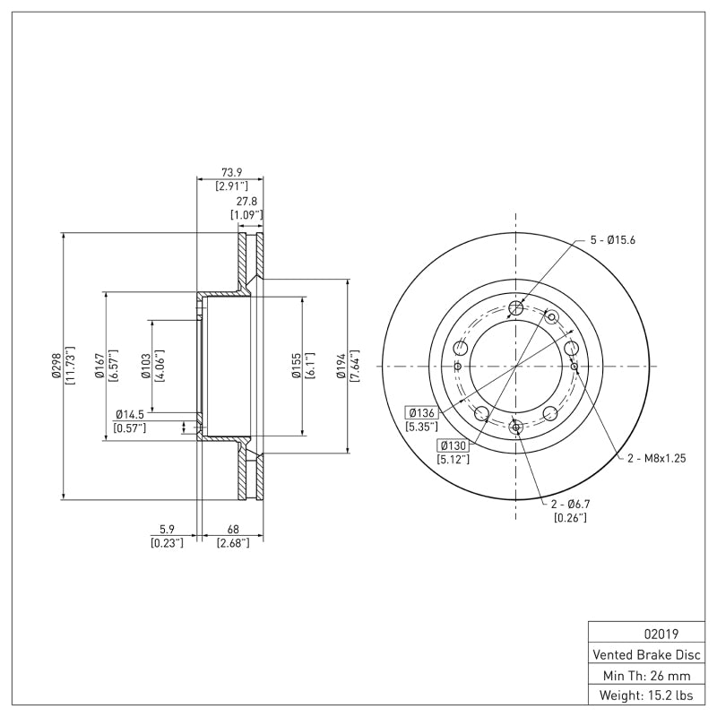 DFC 87-95 Porsche 944 Turbo Front Brake Rotor