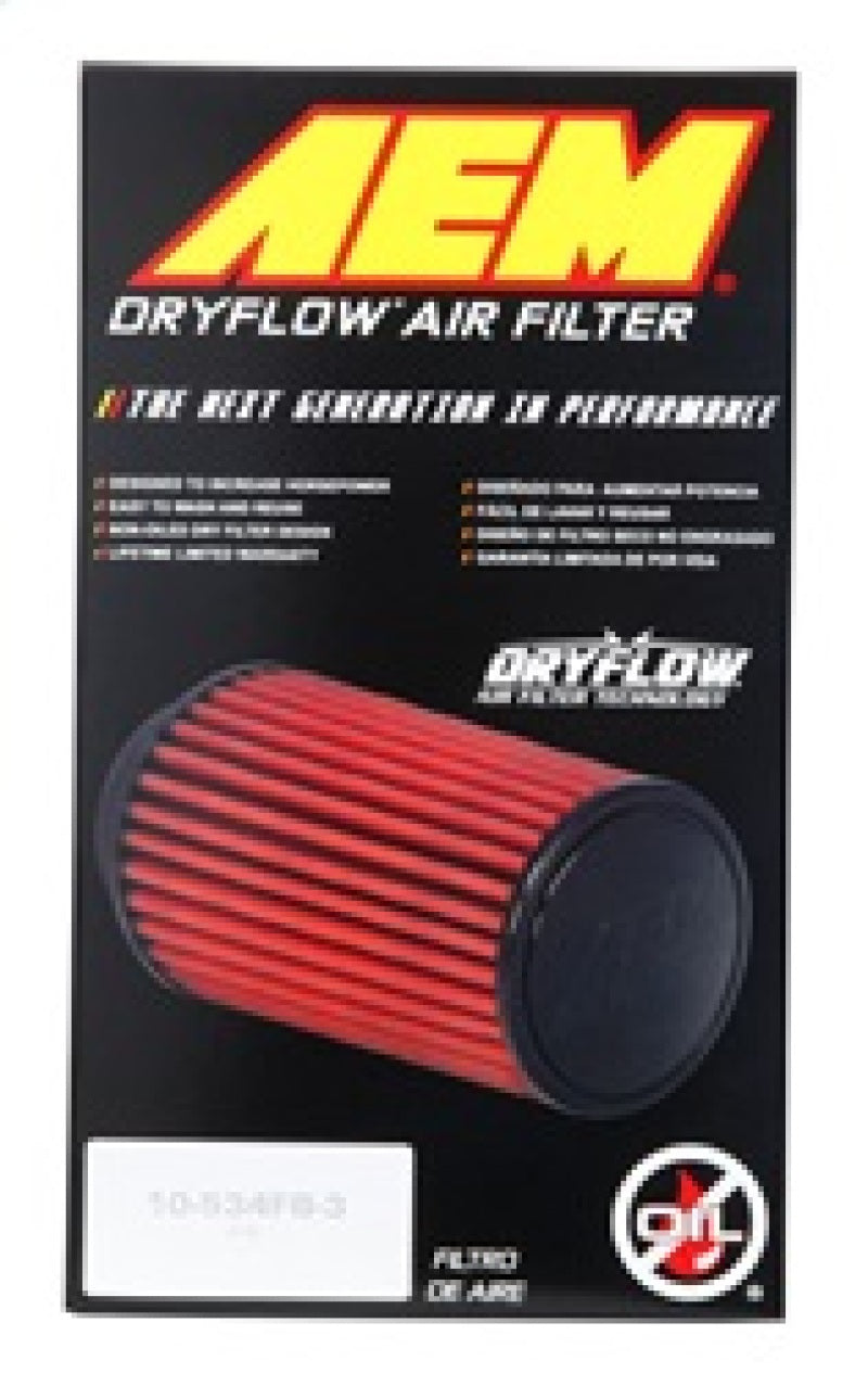 AEM Induction AEM 4 in x 9 in x 1 in Dryflow Element Filter