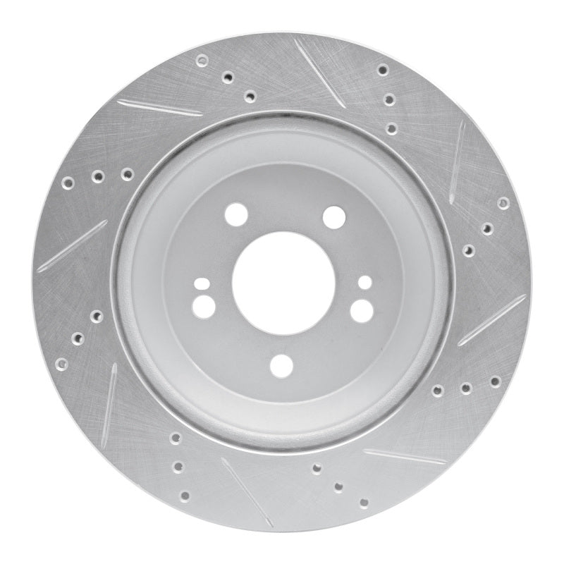 R1 Concepts R1 15-21 Mercedes-Benz S550 Rear Left Drilled & Slotted Silver Brake Rotor