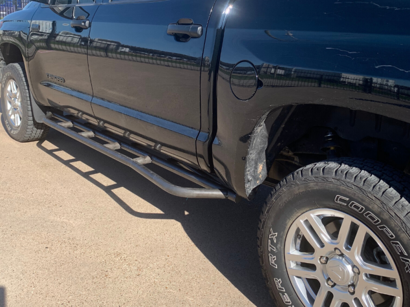 Cali Raised LED Cali Raised 2022 Toyota Tundra Rock Sliders - Hybrid/No Kick Out/PwdrCoat Sf + No Fillerplates Fp