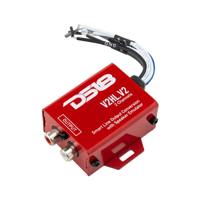 DS18 Hi/Low Converter 2-Chnl Speaker Emulator Remote Out For Adding Aftermarket Amps To Any System