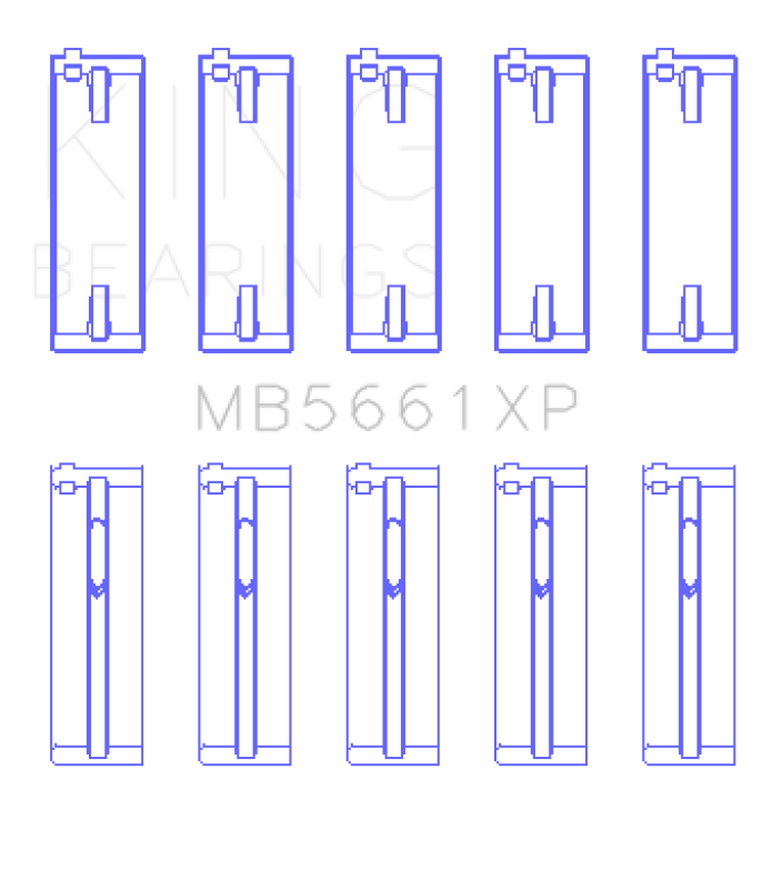 King Engine Bearings King Audi/Volkswagen ADZ/AWT/APK/BHP/BPY/AKS 1.6/1.8/2.0L Crankshaft Main Bearing Set