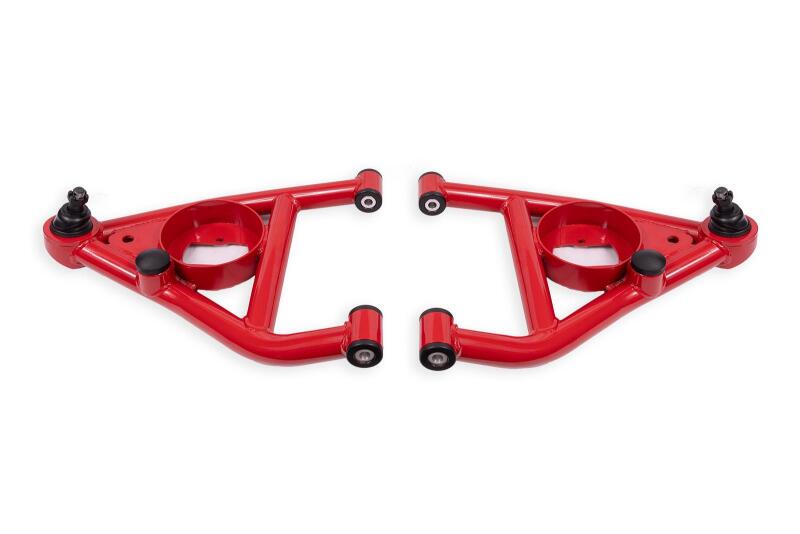 BMR Suspension BMR 68-74 Chevrolet Nova w/ Bump Stops Lower A-Arms w/ STD. Ball Joint (Delrin) - Red