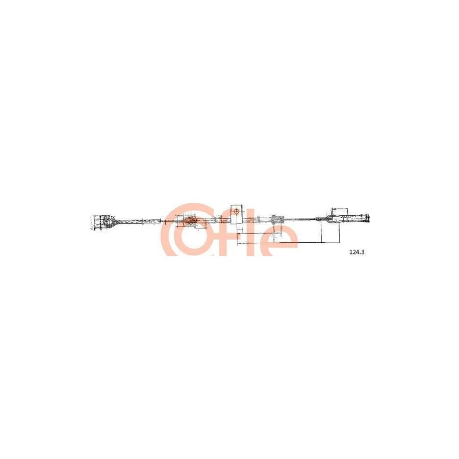 Cofle 124.3 Cable, Starter for Fiat 500 Saloon