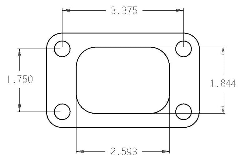 COMETIC C4514 GARRETT T3 .010" 1/2 HARD STAINLESS TURBO INLET FLANGE GASKET
