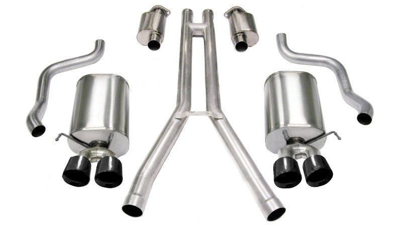 Corsa 14156BLK Cat-Back 2.5" Dual Rear Twin 3.5" Cadillac XLR 04-08