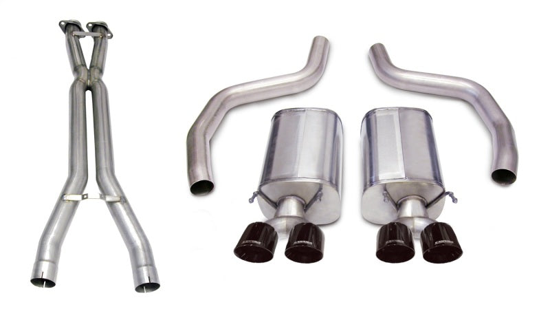 Corsa 14164CB1BLK Cat-Back 3.0" Dual Rear Twin 4.0" Corvette C6 Z01/ZR1