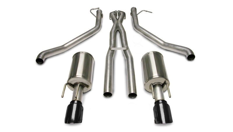 Corsa 14189BLK Cat-Back 2.5" Dual Rear Single 4.0" GTO 6.0 V8 05-06