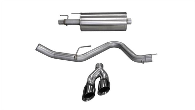 Corsa 14836BLK Cat-Back 3.0" Single Side Twin 4.0" F150 2.7/3.5 15-20