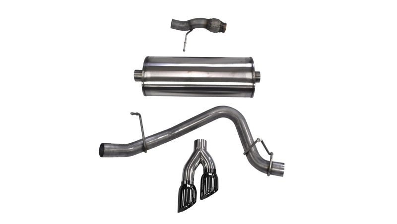 Corsa 14859BLK Cat-Back 3.0" Single Side Twin 4.0" Yukon 15-20