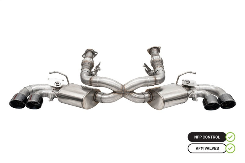 Corsa 21100BLK Cat-Back 3.0" Dual Rear Quad 4.5" Corvette C8 20-23