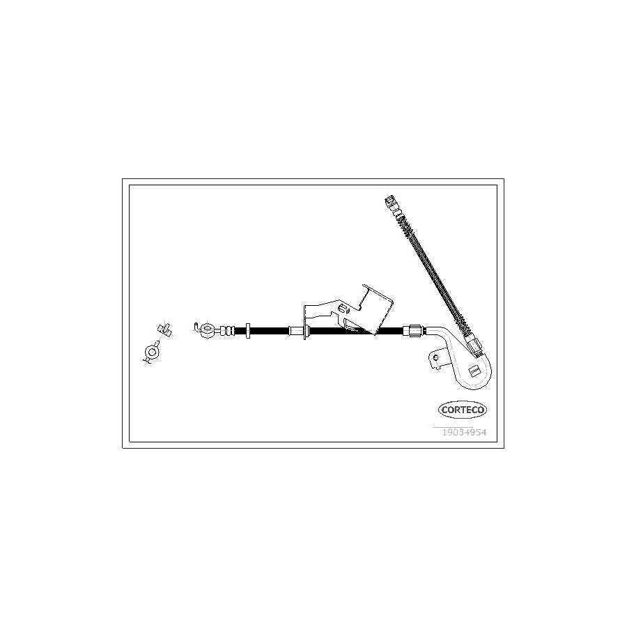 Corteco 19034954 Brake Hose for Peugeot 407